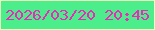 文字の大きさ：5、枠の色：ebf9bc、背景の色：4bee8b、文字の色：ea2bba 無料ブログパーツのブログ時計