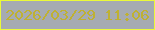 文字の大きさ：4、枠の色：ebfa39、背景の色：a6abb2、文字の色：bfb132 無料ブログパーツのブログ時計