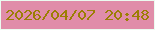 文字の大きさ：5、枠の色：ebfbf0、背景の色：e08da9、文字の色：9b7e04 無料ブログパーツのブログ時計