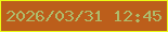 文字の大きさ：3、枠の色：ebfc16、背景の色：bc5e1b、文字の色：afbb6b 無料ブログパーツのブログ時計