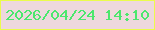 文字の大きさ：2、枠の色：ebfc4c、背景の色：eed8dd、文字の色：4be76e 無料ブログパーツのブログ時計