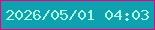 文字の大きさ：4、枠の色：ec007d、背景の色：0fa1af、文字の色：aaf7dd 無料ブログパーツのブログ時計