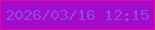 文字の大きさ：2、枠の色：ec02a4、背景の色：a30bcb、文字の色：904ae2 無料ブログパーツのブログ時計