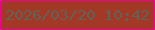 文字の大きさ：1、枠の色：ec048c、背景の色：a33826、文字の色：5d6459 無料ブログパーツのブログ時計