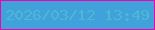 文字の大きさ：3、枠の色：ec05ac、背景の色：41a1da、文字の色：4db7d6 無料ブログパーツのブログ時計