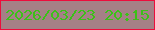 文字の大きさ：3、枠の色：ec0d3c、背景の色：a58086、文字の色：3bc118 無料ブログパーツのブログ時計