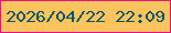 文字の大きさ：5、枠の色：ec0d85、背景の色：f9c35d、文字の色：0a5468 無料ブログパーツのブログ時計