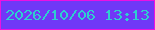 文字の大きさ：1、枠の色：ec11e2、背景の色：7038f7、文字の色：2ecfcf 無料ブログパーツのブログ時計