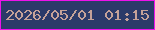 文字の大きさ：4、枠の色：ec12eb、背景の色：2b3a69、文字の色：c5a299 無料ブログパーツのブログ時計