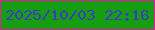 文字の大きさ：2、枠の色：ec13a8、背景の色：159e10、文字の色：3e3bc2 無料ブログパーツのブログ時計