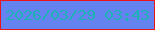 文字の大きさ：3、枠の色：ec141b、背景の色：6582f1、文字の色：1db1b6 無料ブログパーツのブログ時計
