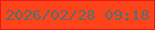 文字の大きさ：1、枠の色：ec1814、背景の色：fc431a、文字の色：4f7070 無料ブログパーツのブログ時計
