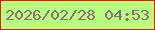 文字の大きさ：3、枠の色：ec1906、背景の色：b8fd7e、文字の色：8d6b80 無料ブログパーツのブログ時計