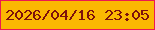 文字の大きさ：1、枠の色：ec1951、背景の色：fbb802、文字の色：7d120c 無料ブログパーツのブログ時計