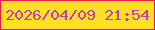 文字の大きさ：5、枠の色：ec1d4a、背景の色：fce023、文字の色：c340b4 無料ブログパーツのブログ時計