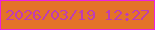 文字の大きさ：1、枠の色：ec21dd、背景の色：e47229、文字の色：bf3cb4 無料ブログパーツのブログ時計