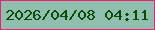 文字の大きさ：5、枠の色：ec2271、背景の色：90beaf、文字の色：0b4c07 無料ブログパーツのブログ時計