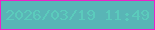 文字の大きさ：2、枠の色：ec22c8、背景の色：59b5b6、文字の色：5bcbbc 無料ブログパーツのブログ時計