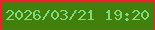 文字の大きさ：1、枠の色：ec242e、背景の色：41800d、文字の色：7fdb78 無料ブログパーツのブログ時計