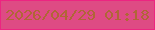 文字の大きさ：5、枠の色：ec2581、背景の色：de4b84、文字の色：b06637 無料ブログパーツのブログ時計