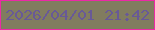 文字の大きさ：3、枠の色：ec28a6、背景の色：817c5f、文字の色：685997 無料ブログパーツのブログ時計