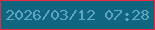 文字の大きさ：1、枠の色：ec2940、背景の色：0f667e、文字の色：5fa4c5 無料ブログパーツのブログ時計