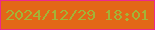 文字の大きさ：4、枠の色：ec298d、背景の色：e36717、文字の色：a3b437 無料ブログパーツのブログ時計