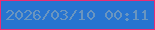 文字の大きさ：5、枠の色：ec2c73、背景の色：2774d0、文字の色：6995c0 無料ブログパーツのブログ時計