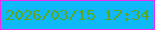 文字の大きさ：2、枠の色：ec2df1、背景の色：0fb8f6、文字の色：5ca71f 無料ブログパーツのブログ時計