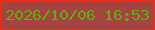 文字の大きさ：3、枠の色：ec2e1a、背景の色：a54340、文字の色：5fad12 無料ブログパーツのブログ時計