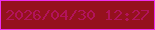 文字の大きさ：1、枠の色：ec2fee、背景の色：95111e、文字の色：b2135b 無料ブログパーツのブログ時計
