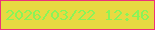 文字の大きさ：5、枠の色：ec327b、背景の色：e7da42、文字の色：89f458 無料ブログパーツのブログ時計