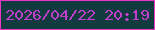 文字の大きさ：5、枠の色：ec34c6、背景の色：113b3f、文字の色：bf3ecc 無料ブログパーツのブログ時計