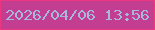文字の大きさ：1、枠の色：ec367f、背景の色：c33d90、文字の色：a6b7e0 無料ブログパーツのブログ時計
