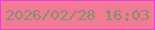 文字の大きさ：3、枠の色：ec3be6、背景の色：f37a93、文字の色：7a9372 無料ブログパーツのブログ時計