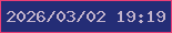文字の大きさ：4、枠の色：ec3e76、背景の色：242d76、文字の色：c2b3cb 無料ブログパーツのブログ時計