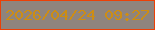 文字の大きさ：2、枠の色：ec4006、背景の色：8f847d、文字の色：cd8d14 無料ブログパーツのブログ時計