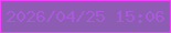 文字の大きさ：1、枠の色：ec42f8、背景の色：8d5cb3、文字の色：a85ad9 無料ブログパーツのブログ時計
