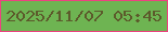 文字の大きさ：3、枠の色：ec4380、背景の色：6eb452、文字の色：5c5a2b 無料ブログパーツのブログ時計