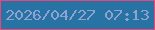 文字の大きさ：3、枠の色：ec4579、背景の色：2773a3、文字の色：91a1d2 無料ブログパーツのブログ時計