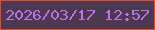 文字の大きさ：2、枠の色：ec4721、背景の色：4b3952、文字の色：bb74e2 無料ブログパーツのブログ時計