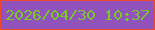 文字の大きさ：4、枠の色：ec4830、背景の色：9153bb、文字の色：78c829 無料ブログパーツのブログ時計