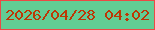 文字の大きさ：5、枠の色：ec4945、背景の色：62cd94、文字の色：bd3706 無料ブログパーツのブログ時計