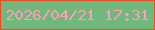 文字の大きさ：2、枠の色：ec4a27、背景の色：70b87b、文字の色：fb9fbc 無料ブログパーツのブログ時計