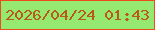 文字の大きさ：3、枠の色：ec4d1a、背景の色：95e971、文字の色：b95b15 無料ブログパーツのブログ時計
