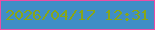文字の大きさ：5、枠の色：ec4da5、背景の色：408ec6、文字の色：88a618 無料ブログパーツのブログ時計