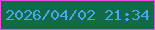 文字の大きさ：1、枠の色：ec4de2、背景の色：136a48、文字の色：47a8f1 無料ブログパーツのブログ時計