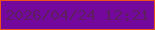 文字の大きさ：2、枠の色：ec501b、背景の色：75089c、文字の色：5d1d60 無料ブログパーツのブログ時計