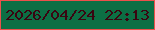 文字の大きさ：3、枠の色：ec504b、背景の色：0c6f44、文字の色：3a0511 無料ブログパーツのブログ時計