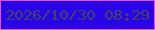 文字の大きさ：2、枠の色：ec50d0、背景の色：2a04e8、文字の色：42465e 無料ブログパーツのブログ時計